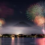 富士山・河口湖山開きまつり花火大会、富士を背に2千発が咲く!