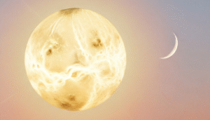 今夜21日！美しい三日月と明るく輝く金星が近づく天体ショー！