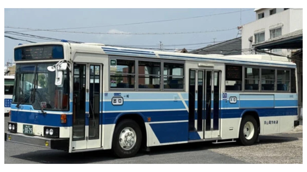 【悲報】岡電バス、35年間現役の最古参バスがついに引退へ!