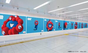 大阪市内の主要駅に、巨大なミャクミャクスポットが順次出現！