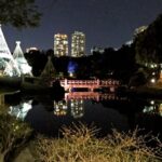 千葉・海浜幕張「見浜園 灯ろうまつり」都心の日本庭園が幻想空間に