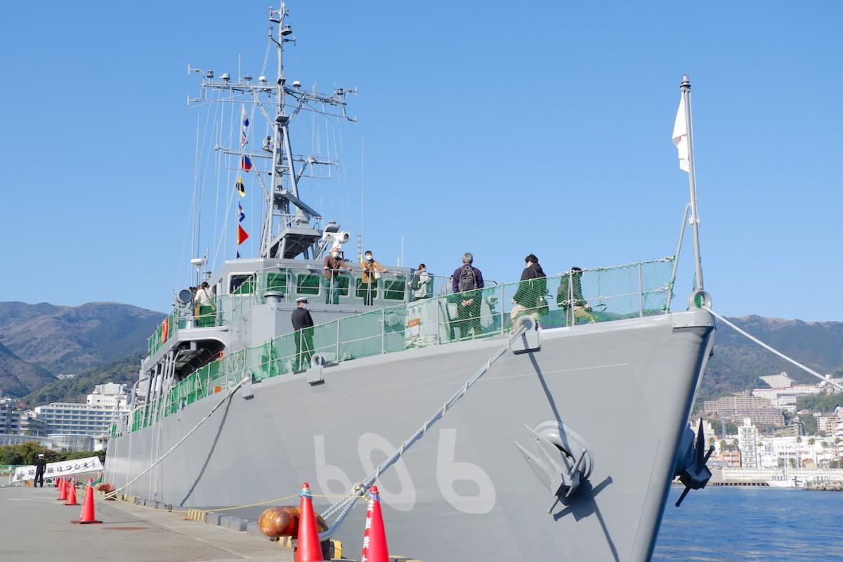 鹿児島本港で、自衛隊 掃海艇「はつしま」一般公開！11月30日