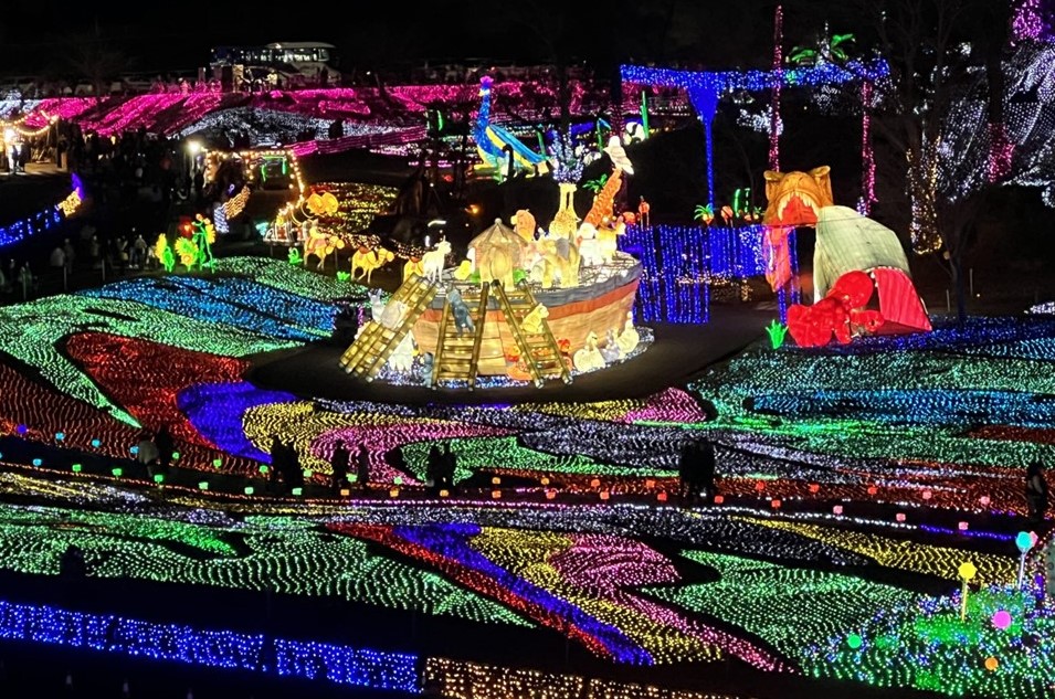 千葉・東京ドイツ村、300万球のイルミネーションと花火の共演！