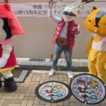 長野県・高市神社前に「サマーウォーズ」のマンホールふた設置！
