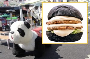ドムドムが、花やしき限定「パンダカー再現バーガー」発売!4/1日~