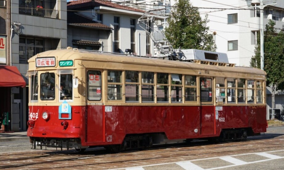 広島電鉄 レトロ電車602号が循環線で固定運行！記念シール配布も！7/31日まで