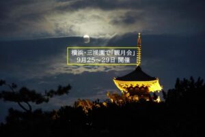 横浜・三溪園で「観月会」開催！9月25日から　中秋の名月と古建築ライトアップ