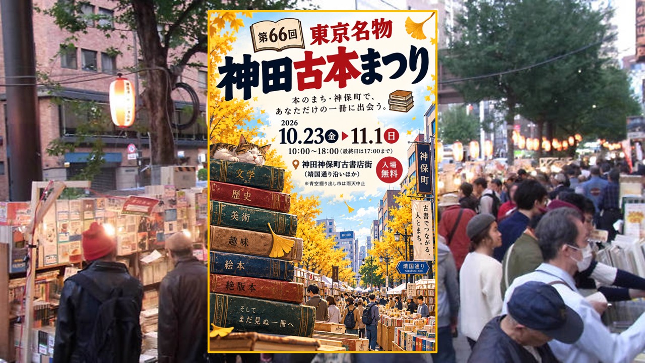 東京・神保町で『第66回 東京名物 神田古本まつり』開催!10月23日~