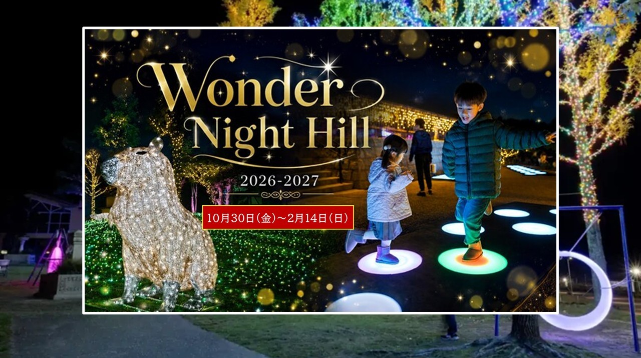 大阪・堺市で100万球超の光の祭典「Wonder Night Hill」開幕!10月30日